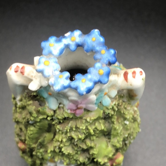 Two Elfinware & Mossesre Germany Small Miniature Double Handled Vase & Basket - Picture 8 of 16